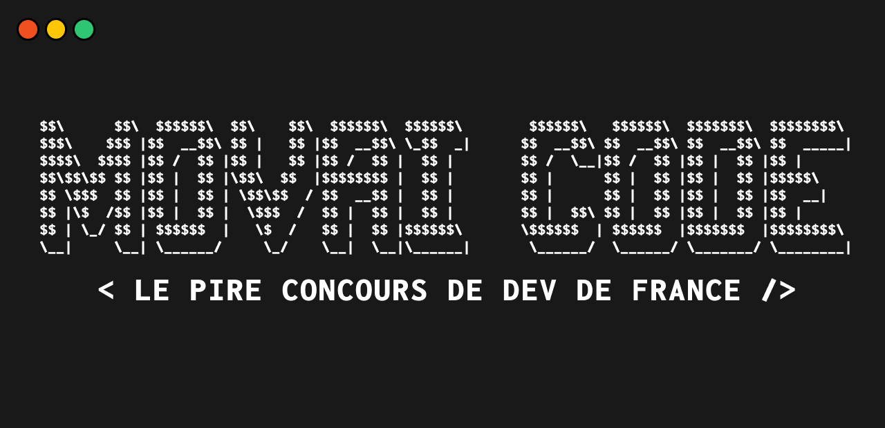 coddity's tweet card. Concours mensuel du Pire Développeur de France. Contribute to CoddityTeam/movaicode development by creating an account on GitHub.