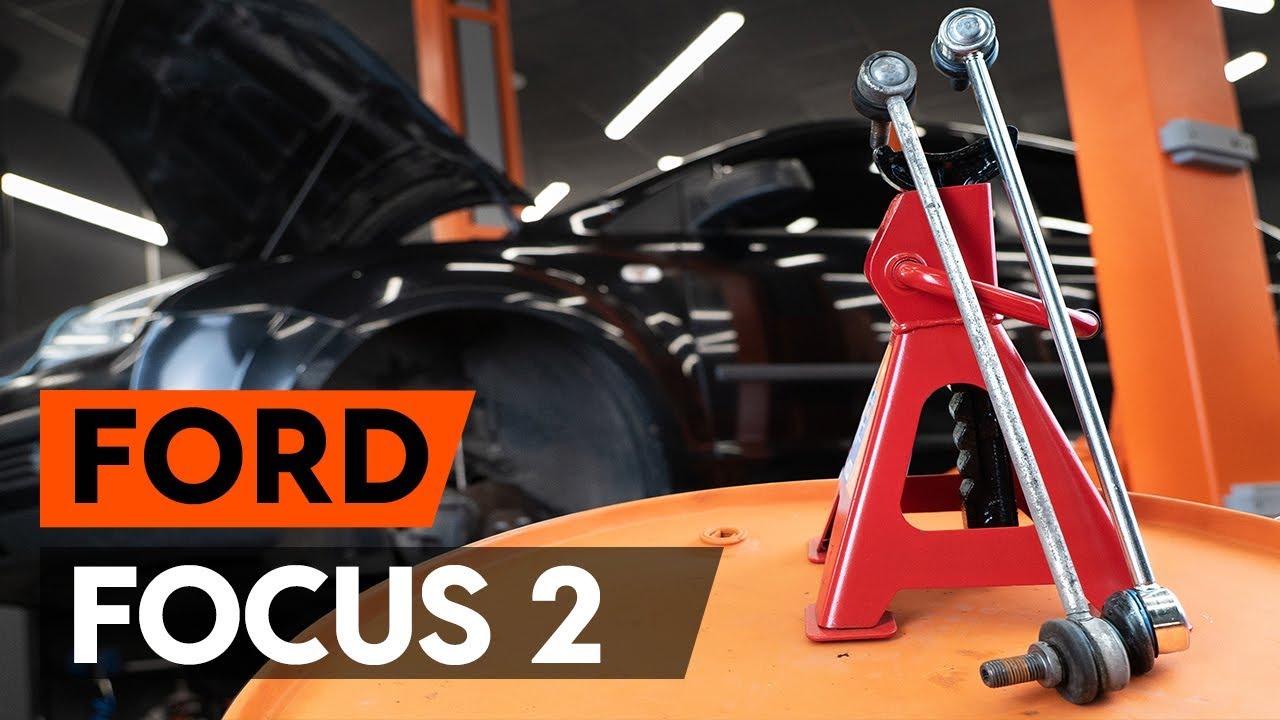 autodoc_es's tweet card. Cómo cambiar los bieletas de suspensión delantera en FORD FOCUS 2...