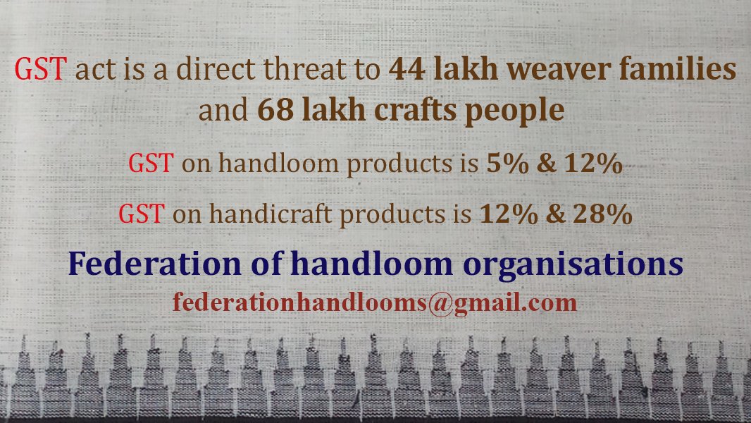soulfulsaai's tweet card. REMOVE GST ON HANDLOOMS AND HANDICRAFTS