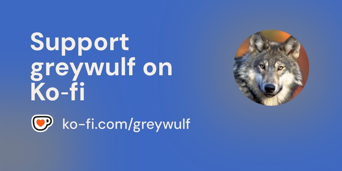 InfinityWndrs's tweet card. Support greywulf
