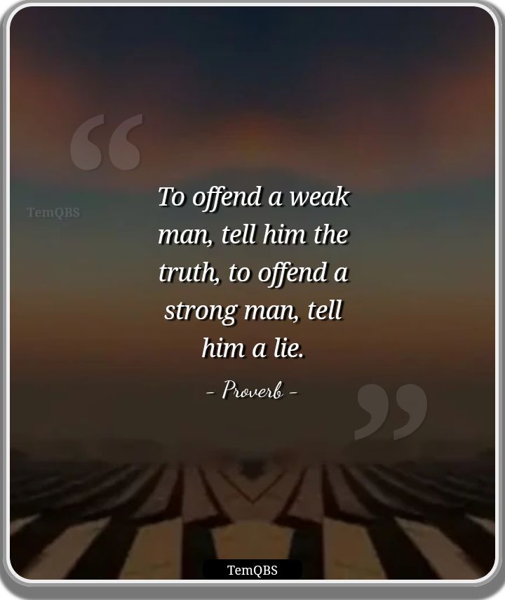 TemTeeBlog's tweet card. A person with a weak character relies on comforting delusions and has an...