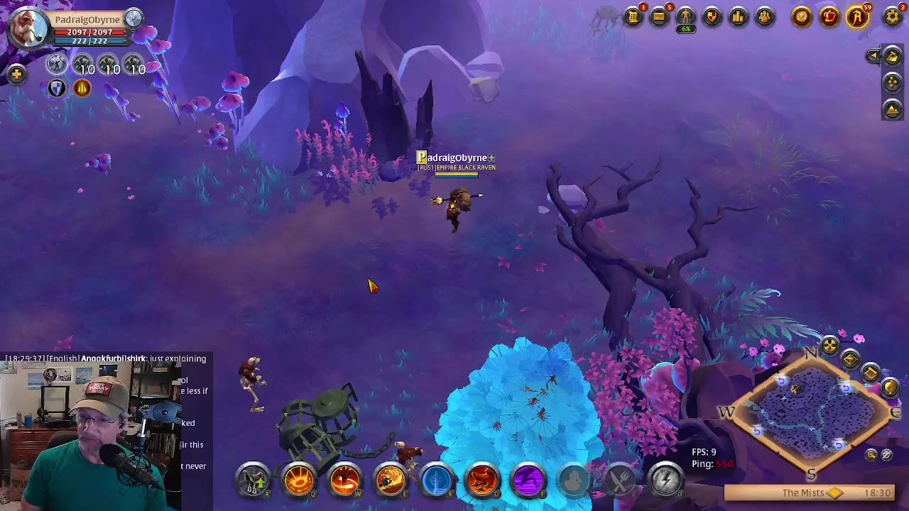 realDocBryant's tweet card. Grinding out Brecilien standing in the Mists on a fresh install of Albion via Ubuntu run through Distrobox on CachyOS (an Arch based Linux distro). Talking Texas politics and any other kind of random