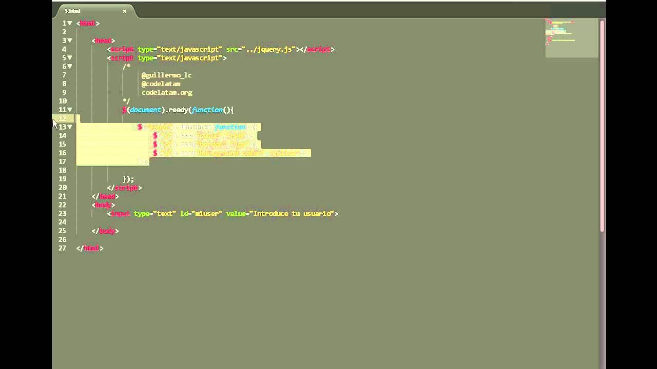 CodeLatam's tweet card. 5.2 - Tutorial de JQuery eventos del raton parte 2 de 2