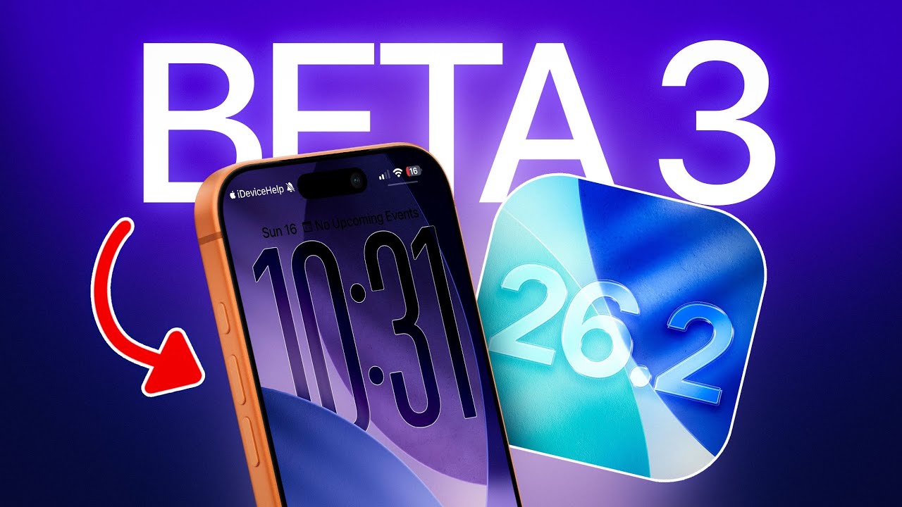 iDeviceHelpus's tweet card. iOS 26.2 Beta 3 is OUT - Getting Closer!