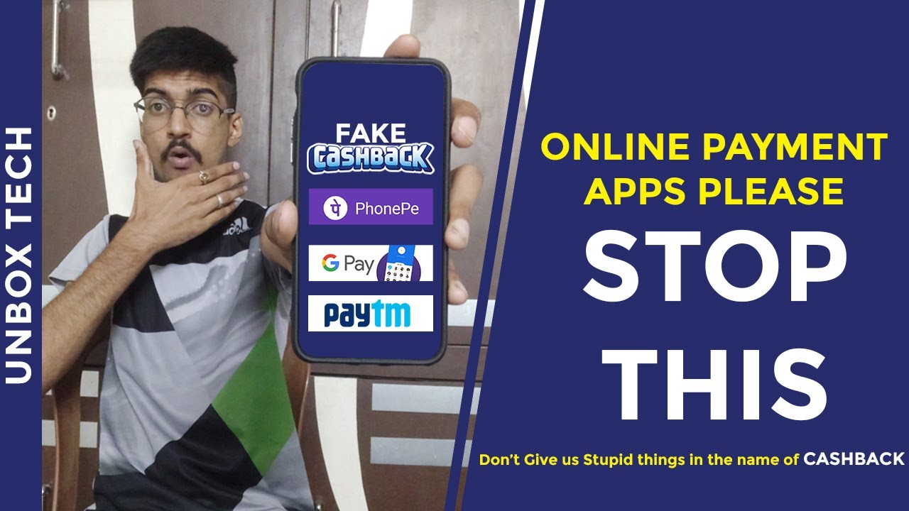 UnboxTech5's tweet card. PLEASE STOP THIS | FAKE CASHBACK OFFERS | Online Payments Apps |...