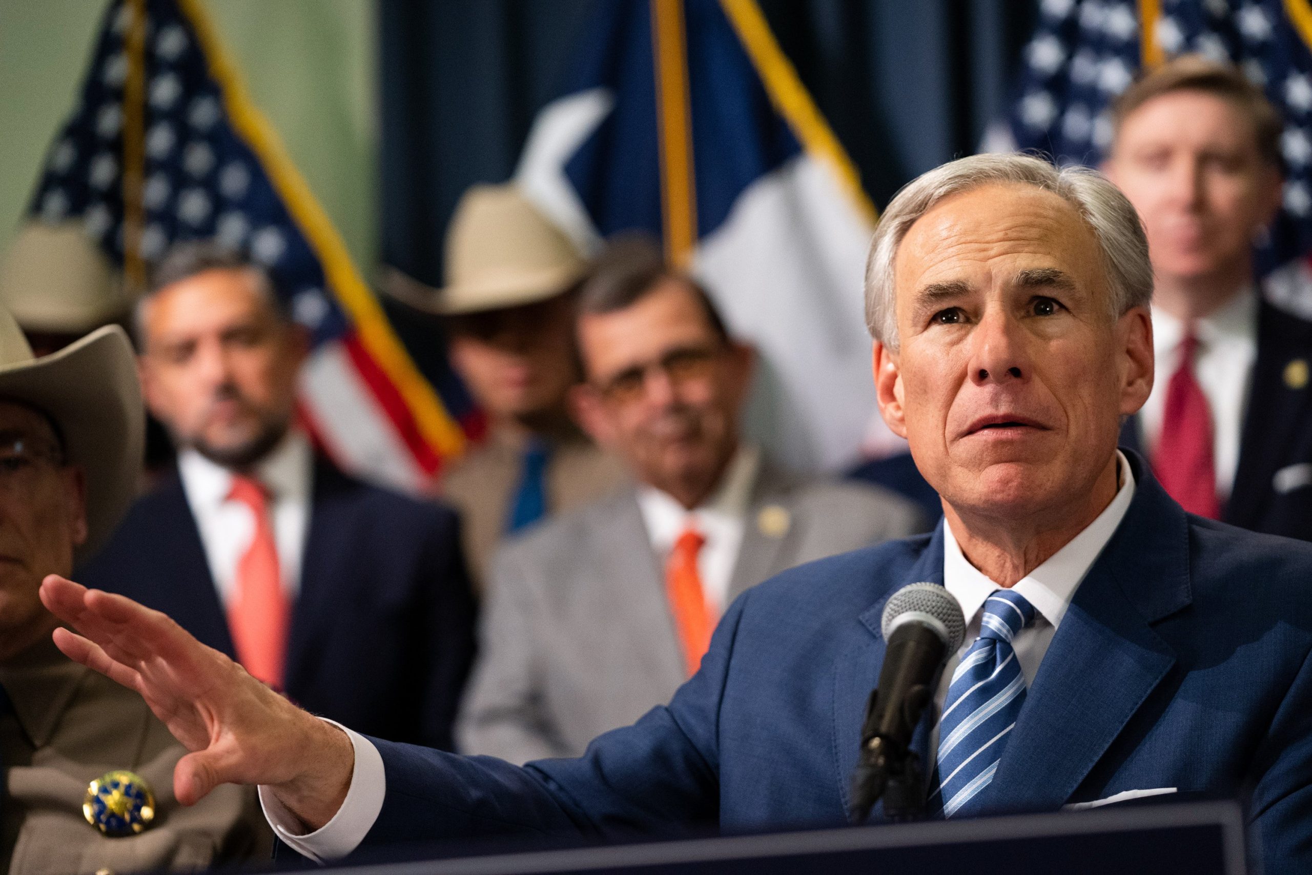 ujohnnyg's tweet card. Asked how far Texas could legally go to secure the border, Gov. Greg Abbott said the state isn’t shooting people who illegally cross the border because the Biden administration would charge officials...