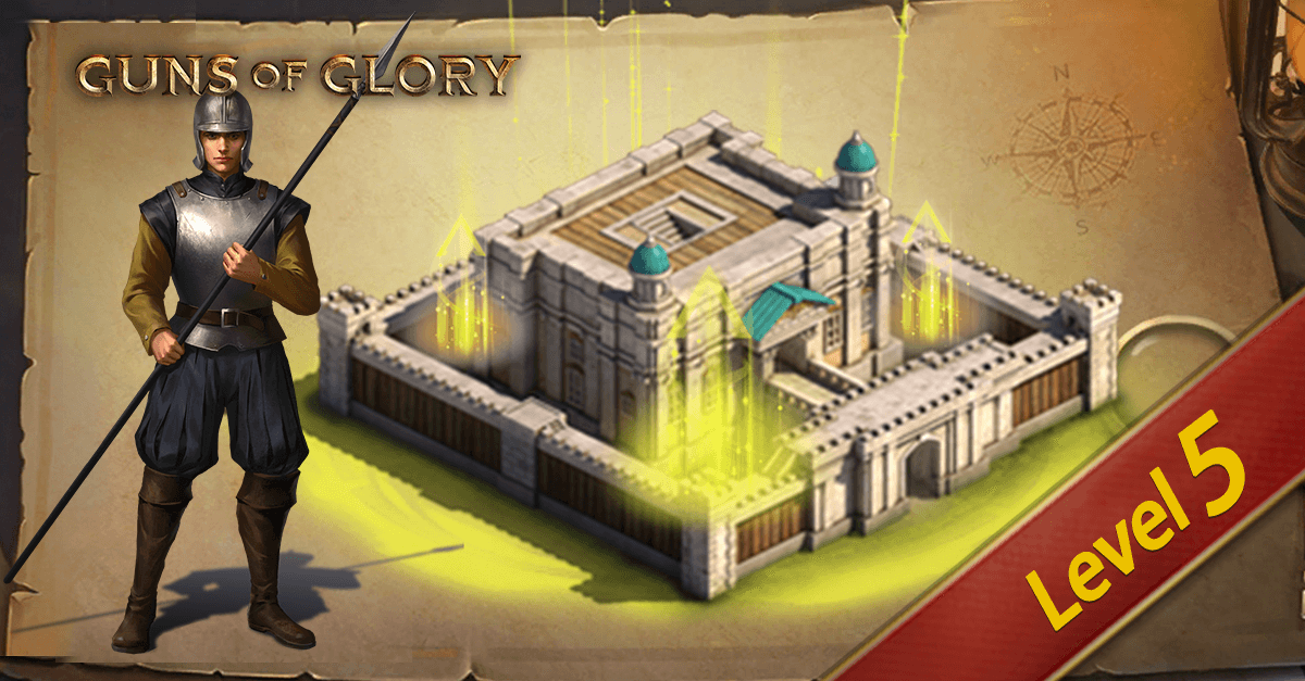 brennan_rego's tweet card. The Castle has been upgraded to level 5, demonstrating your leadership. With solid defense and sound economy, the Estate is rejuvenated, and stable inside and out.