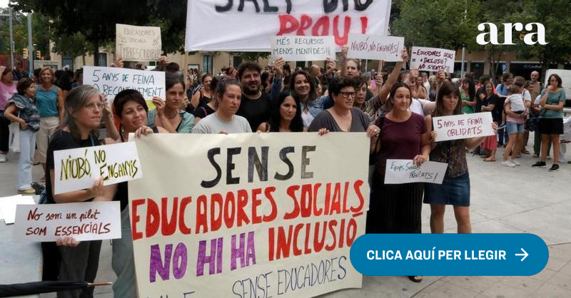 diariARA's tweet card. Educació ha redefinit els criteris d'assignació de professionals socioeducatius i ha deixat centres de Salt i Figueres sense referents