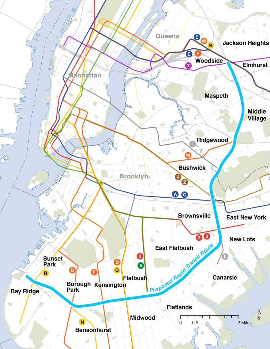 gsappDeathLAB's tweet card. Governor Kathy Hochul wants to revive a proposal to repurpose miles freight rail lines between southern Brooklyn and Queens for a new public transit dubbed the "Interborough Express."