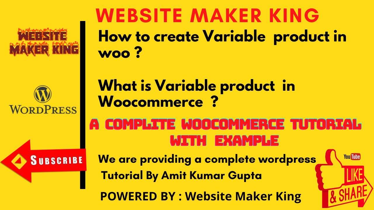 amitjaimatadi's tweet card. How to create a variable product in woocommerce ? | What is variable...
