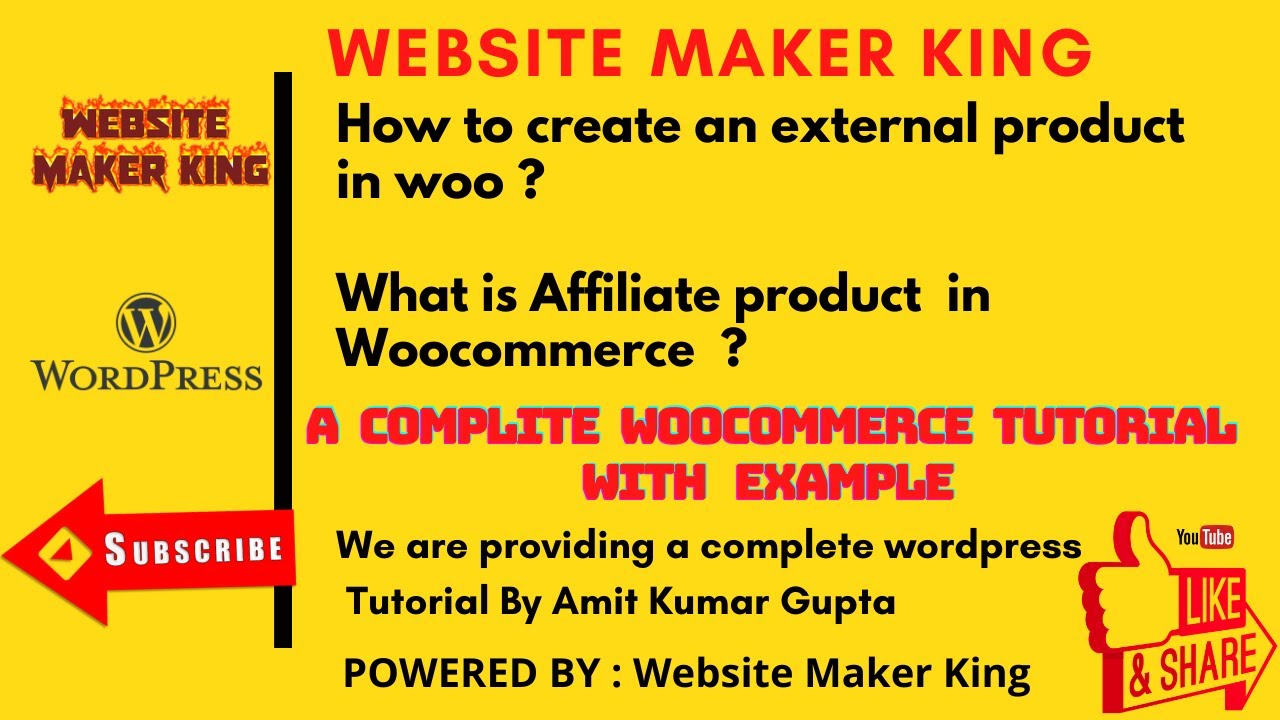 amitjaimatadi's tweet card. How to create an external product in woo ? | What is Affiliate...