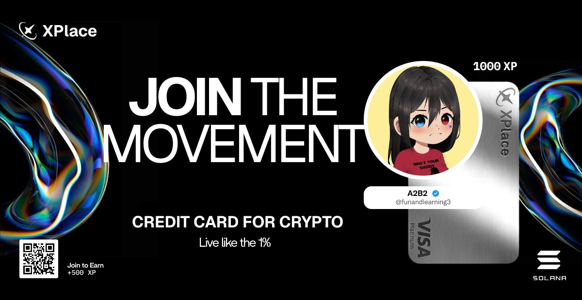 funandlearning3's tweet card. Join the waitlist for XPlace and get your first 500XP. The easiest way to trade, spend and borrow onchain.