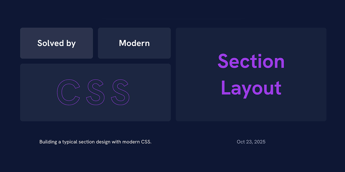 Jay52_TX's tweet card. Building a typical section design with modern CSS.