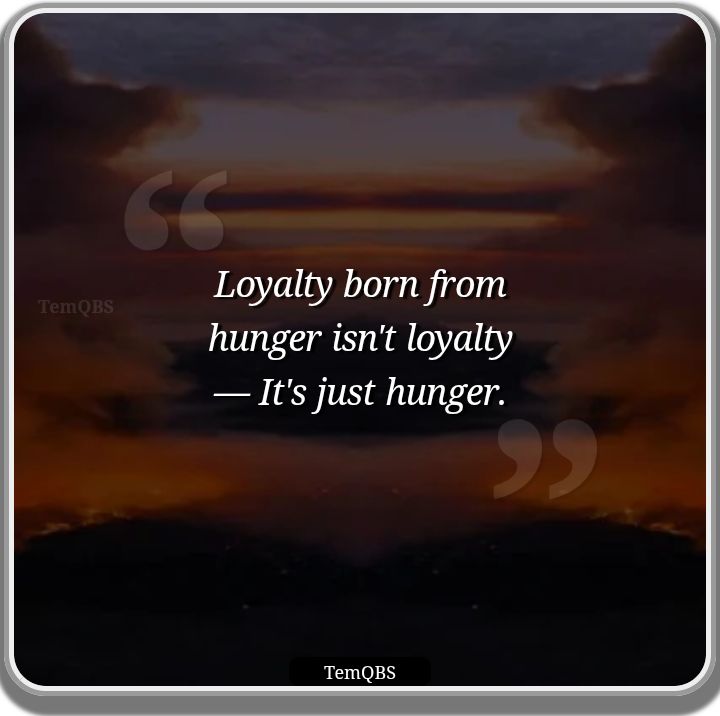 TemTeeBlog's tweet card. Actions or affiliations driven solely by necessity, survival, or self-interest are....