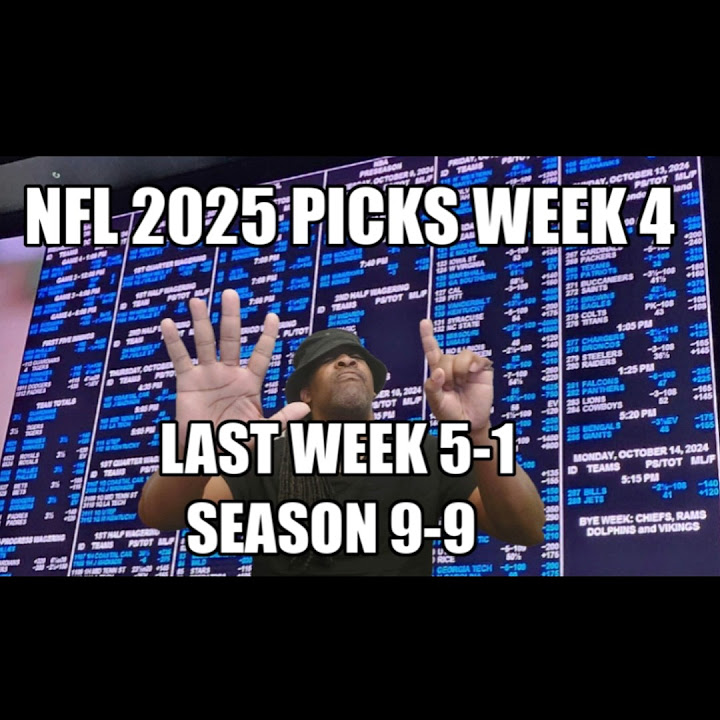 thegamexthegame's tweet card. NFL Picks 2025 Week 4 #nflbetting #sportsbetting #nfl #betting...