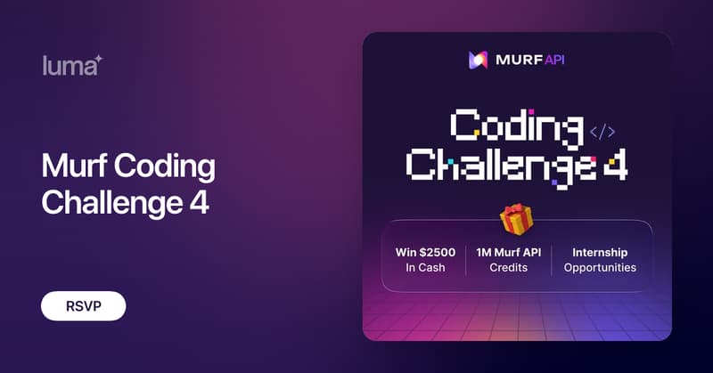 MurfAIStudio's tweet card. It's time to push the limits further with the power of Murf API. We are looking for projects that can further expand the boundaries of voice tech and this…