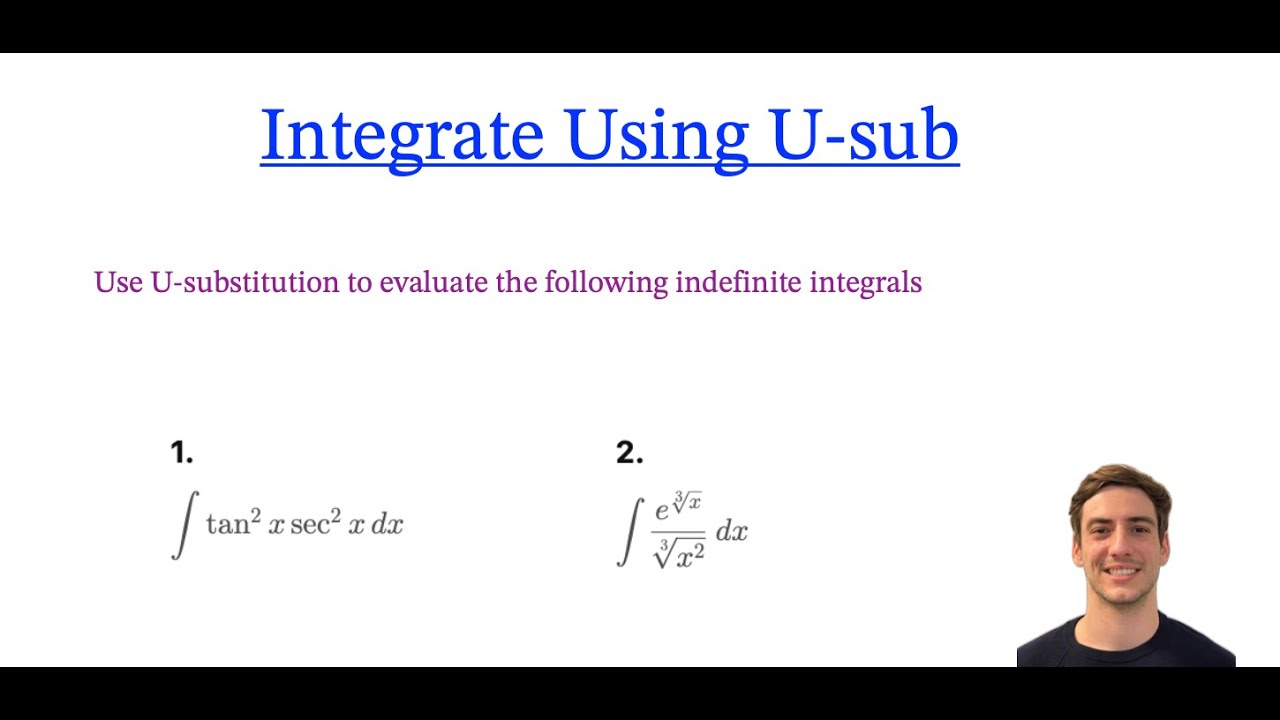TheMathGoat's tweet card. Integrate Using U-sub (Calculus Tricks)