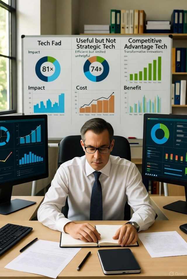 mpolishuk's tweet card. Adoptar por moda mata valor: evalúa la tecnología antes de que te consuma.