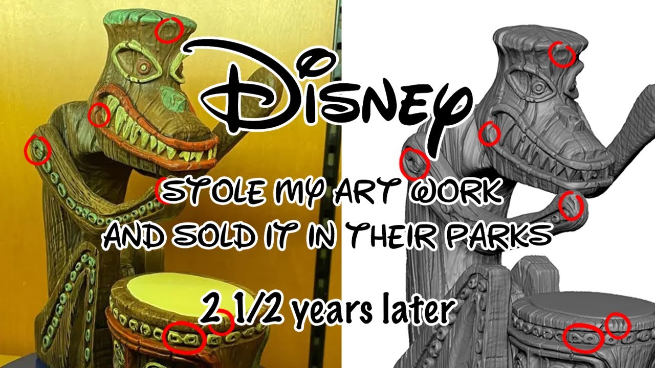 DabbleMuch's tweet card. Disney stole my artwork and sold it in their parks - Update after 2...