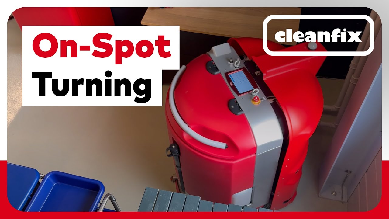 CleanfixRobot's tweet card. The industrial scrubber-dryer cleaning robot for narrow aisles |...