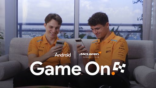 ApolloEugenio2's tweet card. Follow along with Lando and Oscar from McLaren to discover all the upcoming Android 15 features only on Android. Game on!