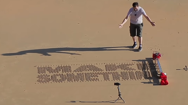 danioche's tweet card. When strolling down the beach, there’s always an urge to draw in the sand – it seems compulsory to make your mark by inscribing something. But there’s a dilemma: how do you go abo…