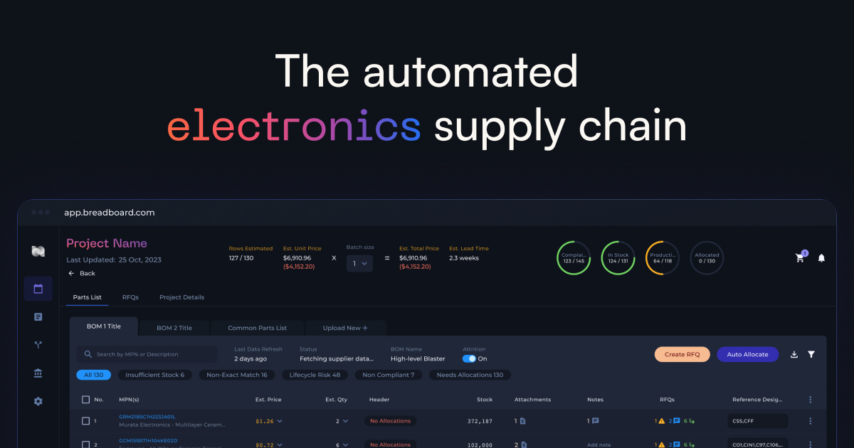 zfeuerstein's tweet card. Automate your electronics supply chain