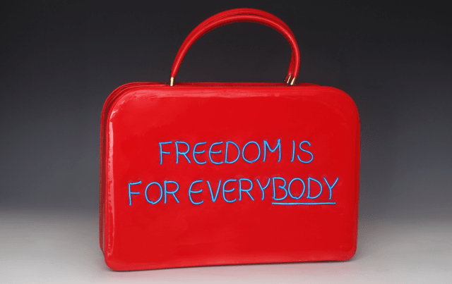 GirlTalkHQ's tweet card. Engaging the current policies and political structures that are imposed upon us, the exhibition presents a call to action in the form of art.