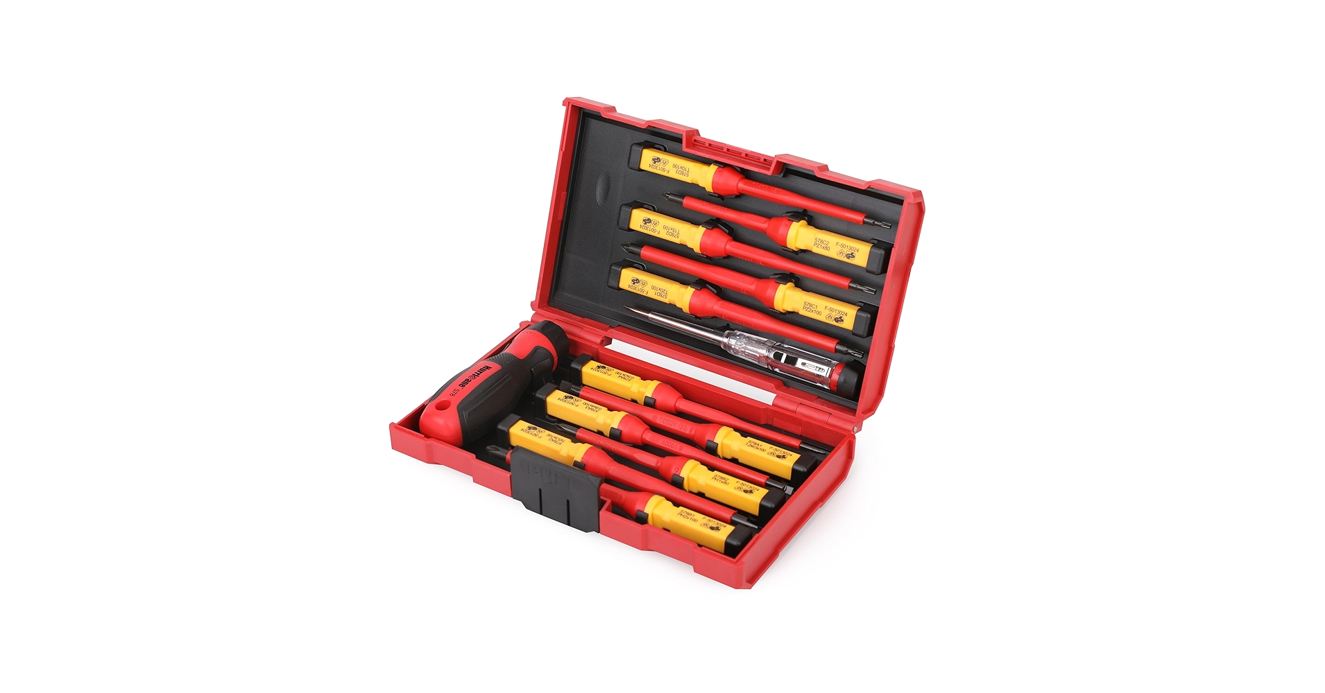 ToolsSumex's tweet card. HURRICANE Professional 13 Piece Insulated Electrician Screwdriver Set,1000V Cr-V Magnetic Tip Electrical Tools for Electrician, Slotted, Phillips, Pozidriv, Torx. All-in-1 Industrial & Home Repair Kit