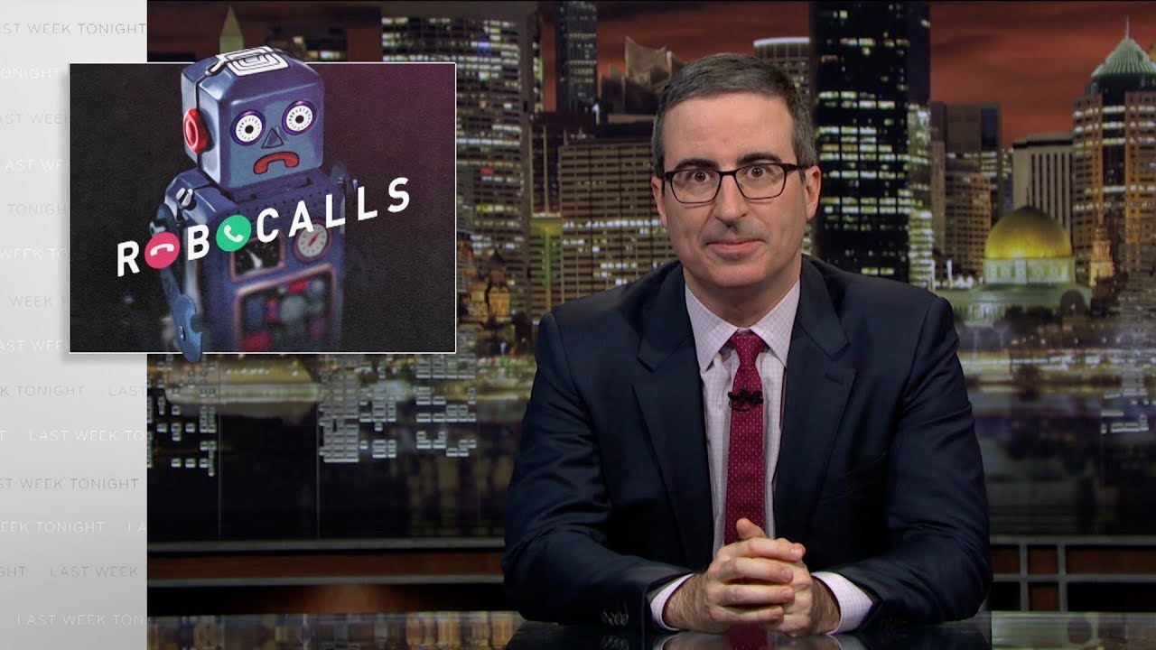 LastWeekTonight's tweet card. Robocalls: Last Week Tonight with John Oliver (HBO)