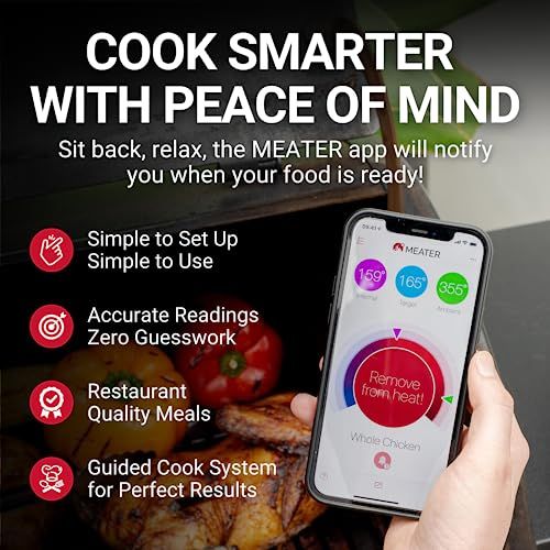 ProKitchenFinds's tweet card. MEATER Plus: Wi-fi Good Meat Thermometer with Bluetooth | Lengthy Vary | Measures Inner & Ambient Temp | for BBQ, Oven, Grill, Kitchen, Smoker, Rotisserie