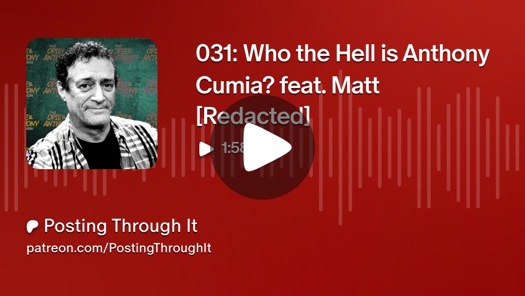 PostThroughIt's tweet card. Get more from Posting Through It on Patreon