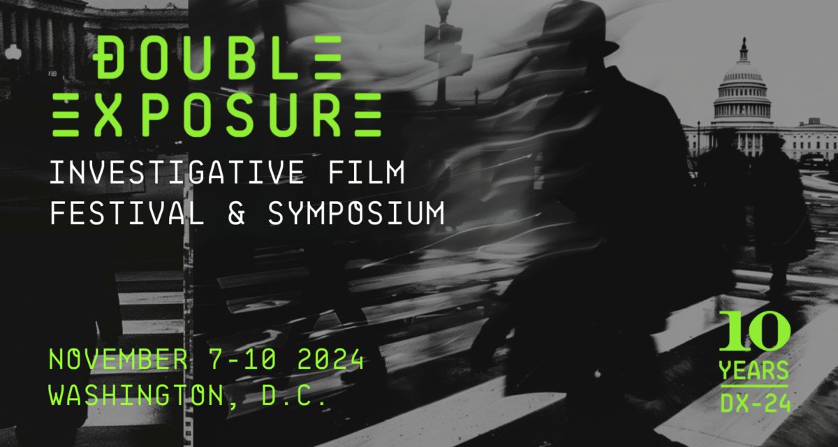 DocJournalism's tweet card. Schedule for the 11th season of the Double Exposure Investigative Film Festival and Symposium on Oct. 30 - Nov. 2, 2025 in Washington, DC.