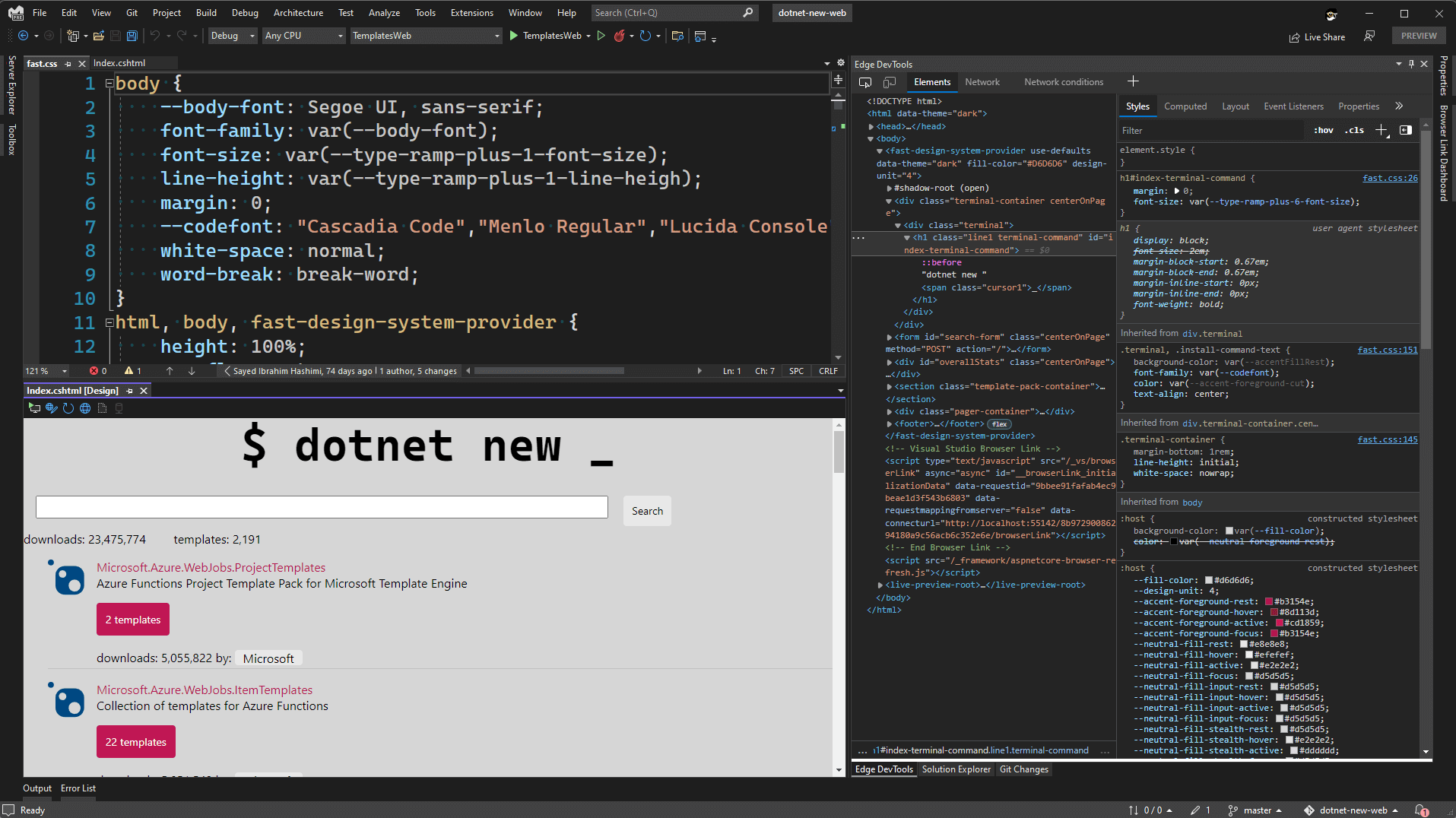 MSdevIRL's tweet card. When developing web apps, it’s common to use the browser developer tools to perform various tasks like; modifying the CSS, inspecting network traffic, etc. Because the browser is disconnected from...