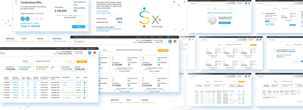 SwapyNetwork's tweet card. Written by Plinio Braga (Lead UX Designer at Swapy Network)