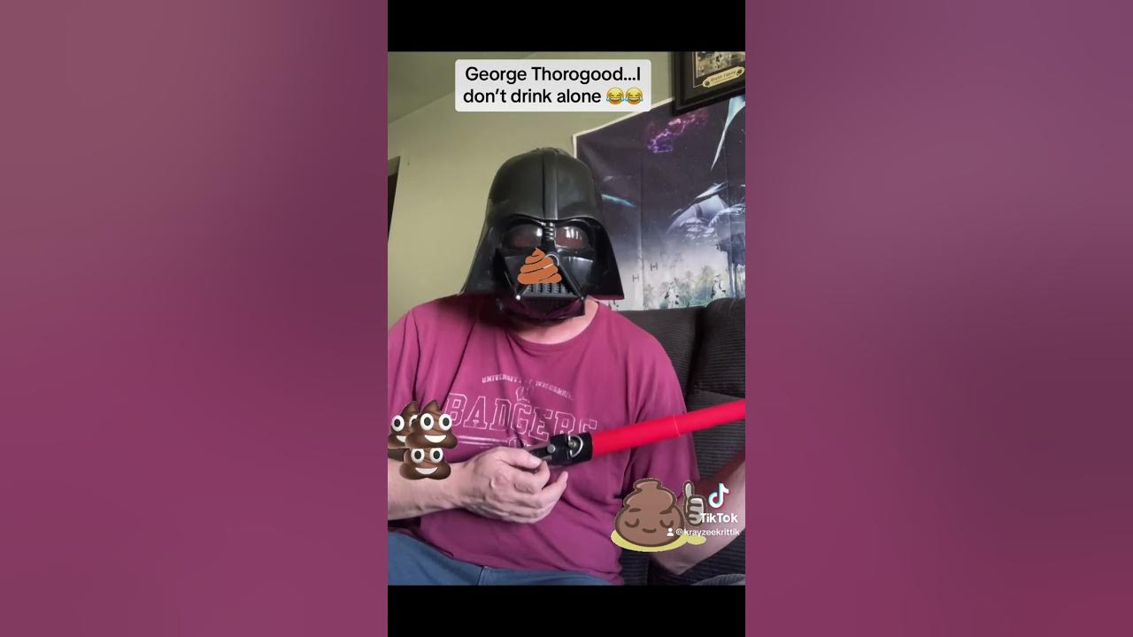 mjkMattyk's tweet card. Darth Nasty becomes inspired by George Thorogood! 😂😂 #Idontdrinka...