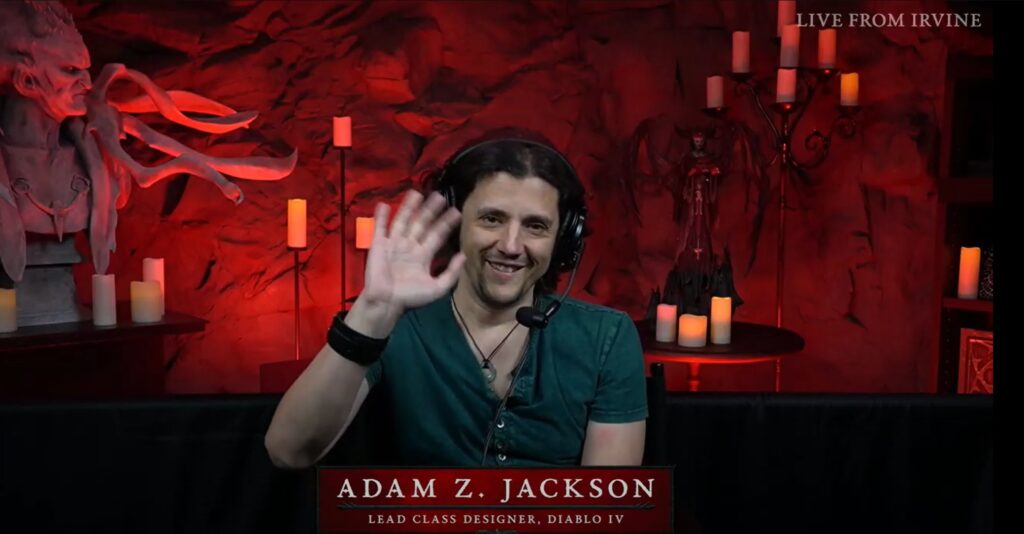 PureDiabloCom's tweet card. We have a special Diablo Podcast for you today. We managed to pin down former Diablo 4 lead Adam Jackson.