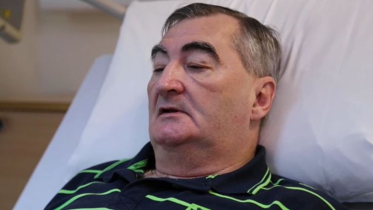 SkyNews's tweet card. Patients having monthly injections of the drug tofersen reported better mobility and lung function after a year of treatment - with one who was in a wheelchair at the start of the trial now able to...