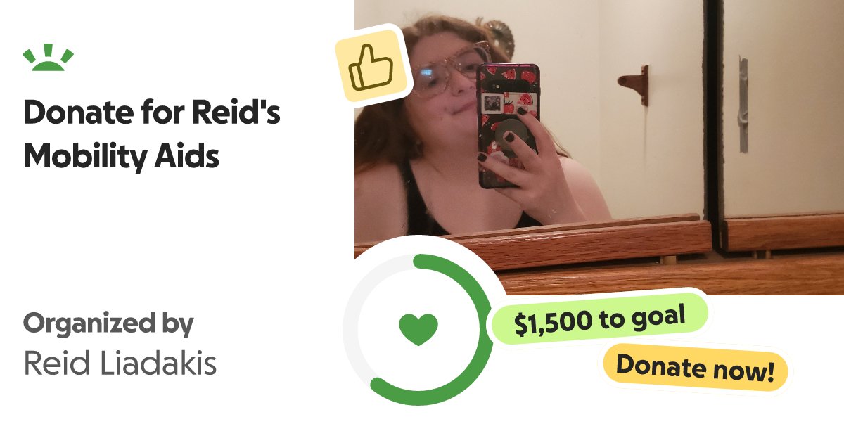 bucksbutterfly's tweet card. Hello my name is Reid let me tell you alittle abit about myself. I'm 27 and I have multi… Reid Liadakis needs your support for Donate for Reid's Mobility Aids
