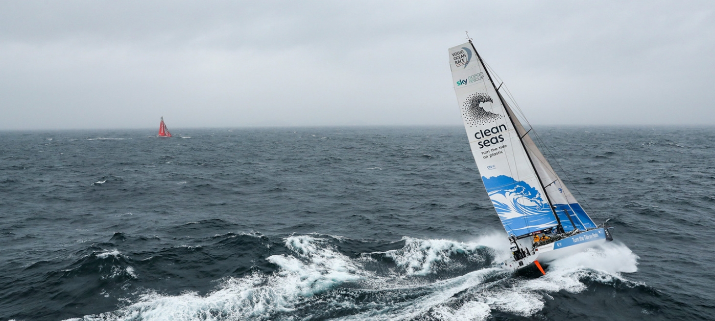 ReuseAtHome's tweet card. As a visual metaphor, it was painfully apt: while Briton Dee Caffari skippered her Volvo Ocean Race crew through the Atlantic, they spotted a wheelie bin floating in the sea.