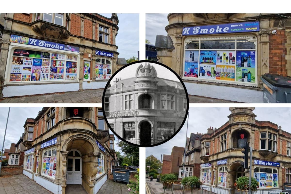 Kettering_Local's tweet card. A local heritage group has expressed its horror after historic Speight’s Corner became ‘K Smoke’.