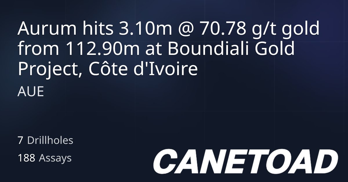 TerryCanetoad's tweet card. Drilling report from AUE published on 2025-11-18.