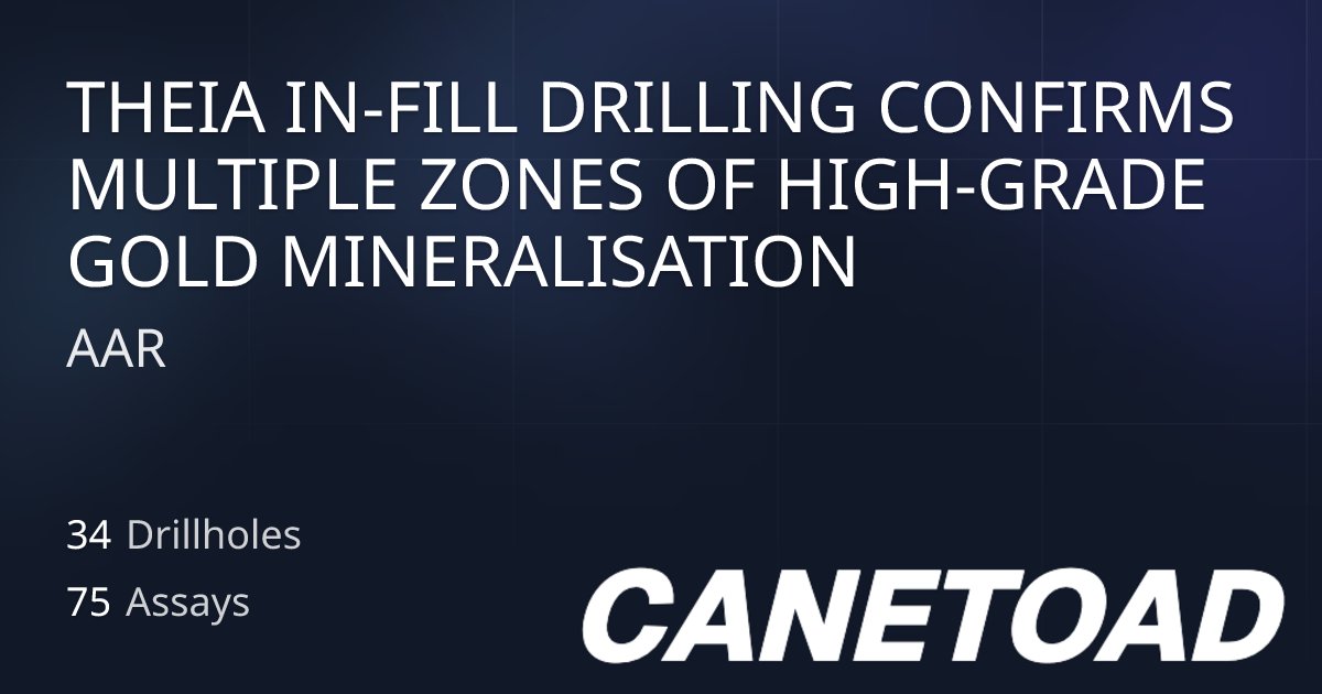 TerryCanetoad's tweet card. Drilling report from AAR published on 2025-11-18.