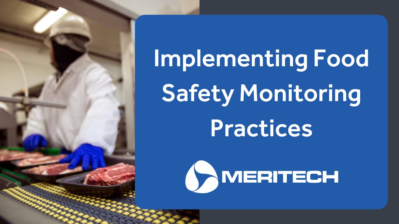 MeritechClean's tweet card. Learn how to implement food safety monitoring practices from the hygiene experts at Meritech.