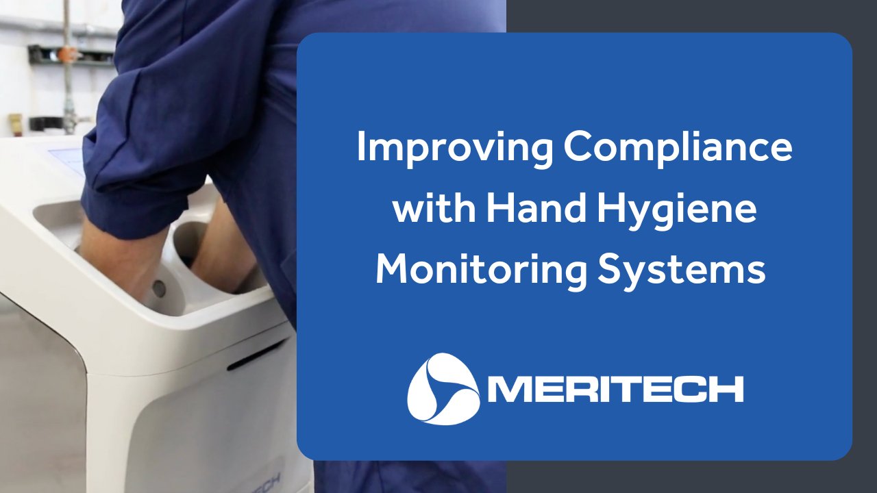MeritechClean's tweet card. Learn strategies to improve compliance with hand hygiene monitoring systems from the experts at Meritech.