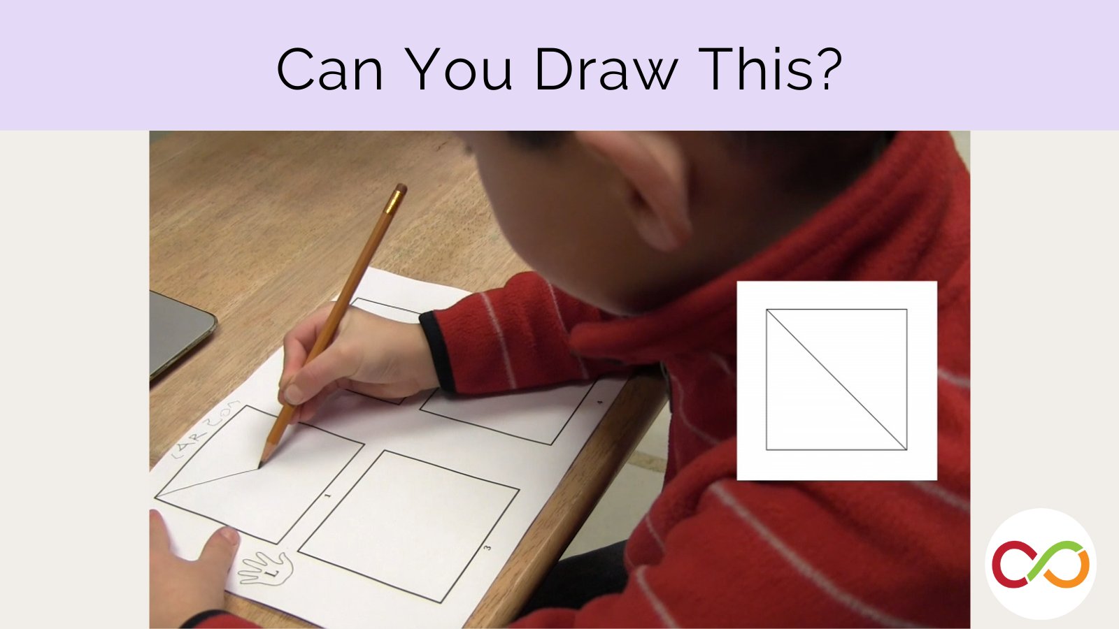 robertsonprog's tweet card. Students are briefly shown a series of designs inside a square and must recreate them from memory.