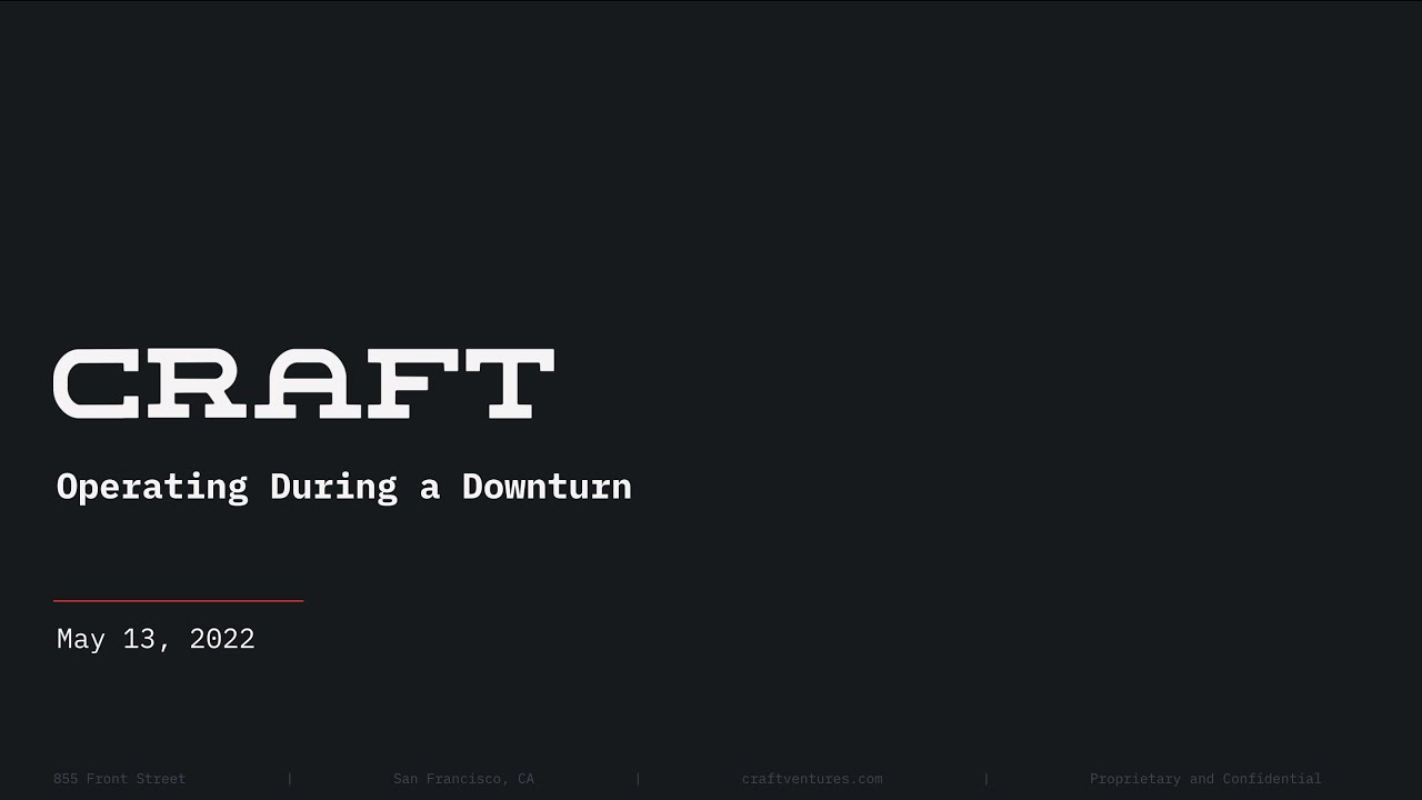 DavidSacks's tweet card. Craft Ventures: Operating During a Downturn Part II