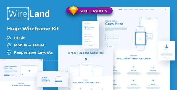 Stylelib_Themes's tweet card. Responsive Wireframe Layouts for Web Design Projects Wireland for web – is a Complete Wireframing Library Collection optimized to structure web design projects really fast and easy while getting gr...