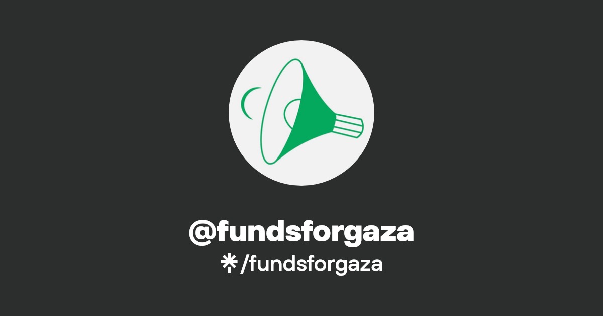 soupzoup's tweet card. A rotating list of fundraisers for Gazans