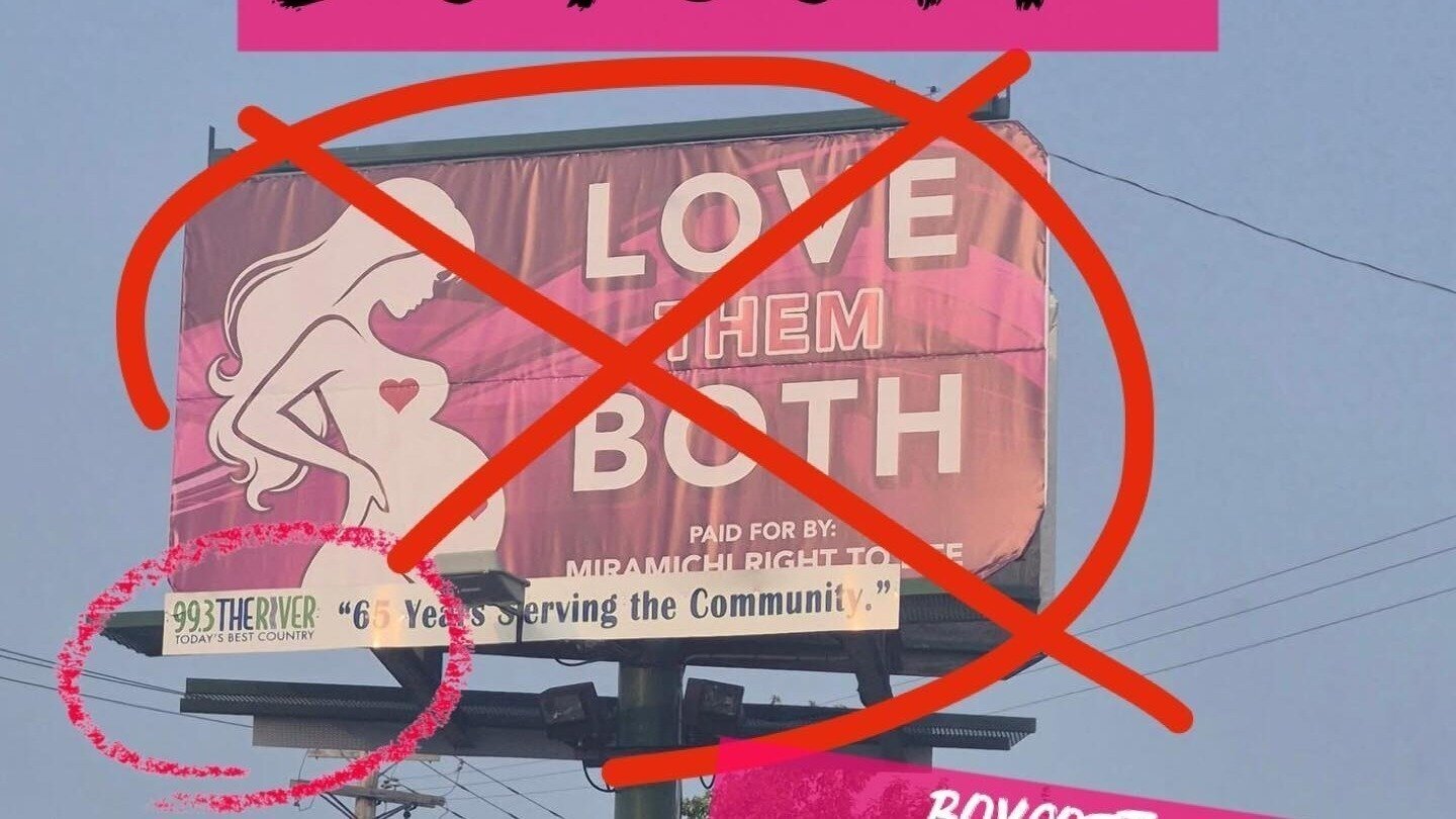 MoxyFoxStudio's tweet card. Petition: Protect Reproductive Rights and Safety in New Brunswick